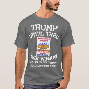 Trump Drive Thru Omkoop Ruit Witte Huis WH T-shirt