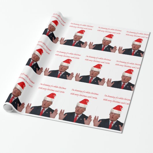 Trump, dromen van een witte kerst cadeaupapier (Uitgerold)