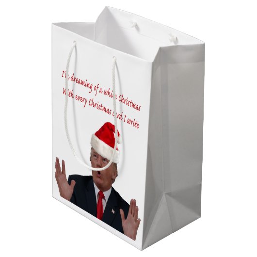 Trump, dromen van een witte kerst medium cadeauzakje (Achterkant Gekanteld)
