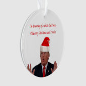 Trump, dromen van een witte kerst ornament (voorkant)