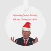 Trump, dromen van een witte kerst ornament (voorkant)