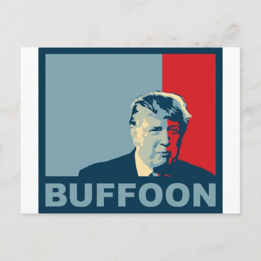 Trump/drumpf: Buffoon (de kleuren van de Hoop) Briefkaart (Voorkant)