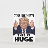 Trump duimt verjaardagsfeest Kaart op - groot fees (Voorkant)