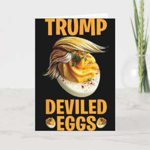 Trump Duivelse Eieren Grappige Politieke Thanksgiv Kaart