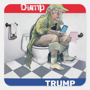 Trump Dump Vierkante Sticker