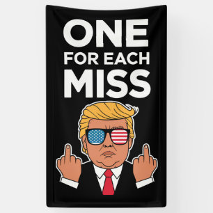 Trump één voor elke miss  spandoek
