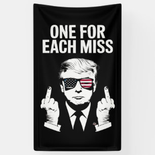 Trump één voor elke miss spandoek