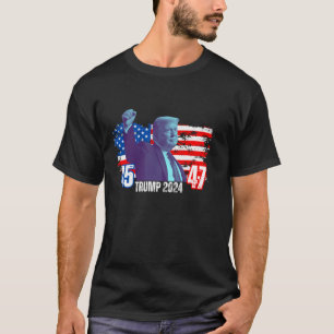 Trump eerst in de lucht Trump voor President 2024  T-shirt