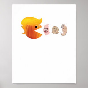 Trump eet Democraten Classic - Satirische hal Poster