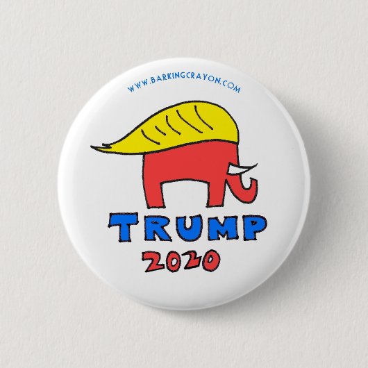 Trump Elephant with hair button (Voorkant)