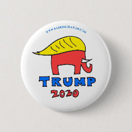 Trump Elephant with hair button