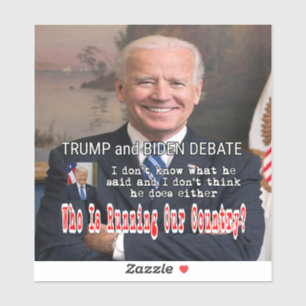 Trump en Biden debat Sticker