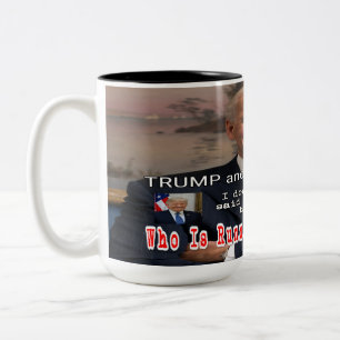 Trump en Biden debat Tweekleurige Koffiemok