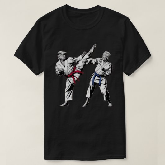 Trump en Biden Karate  T-shirt (Design voorkant)