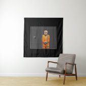 Trump en Carré de prison (57" x 57") Tapisserie (En situation)
