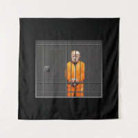 Trump en Carré de prison (57" x 57") Tapisserie
