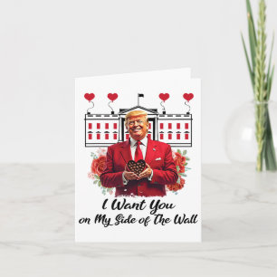 Trump en chocolade bloemen ik wil je aan mijn zijd kaart