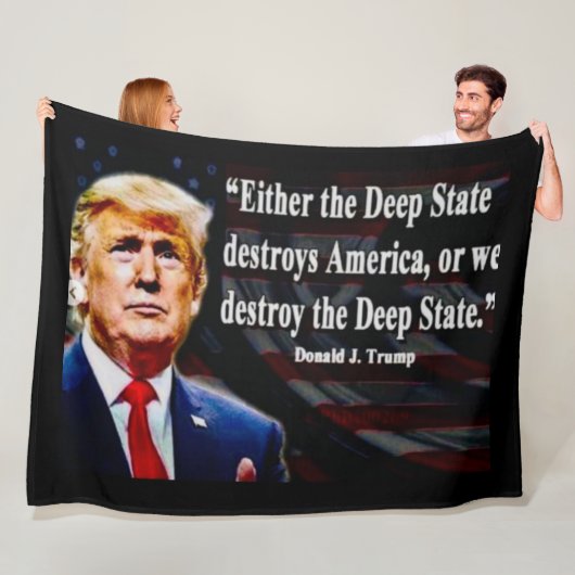 TRUMP en de DIEPE STAAT Fleece Deken (In situ)