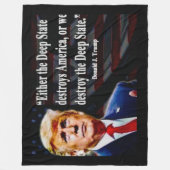 TRUMP en de DIEPE STAAT Fleece Deken (Voorkant)
