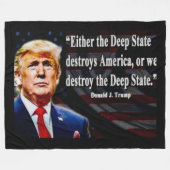 TRUMP en de DIEPE STAAT Fleece Deken (Voorkant (Horizontaal))