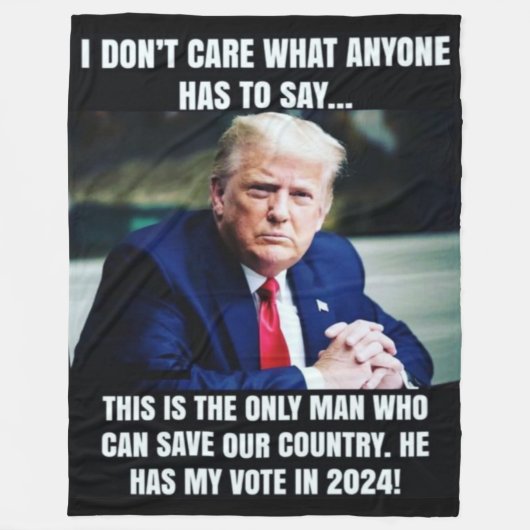 TRUMP en de VERKIEZINGEN Fleece Deken (Voorkant)