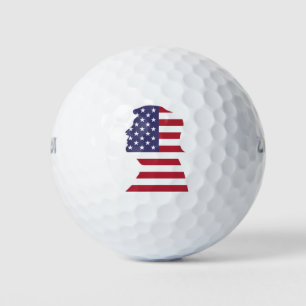Trump en de vlag golfballen