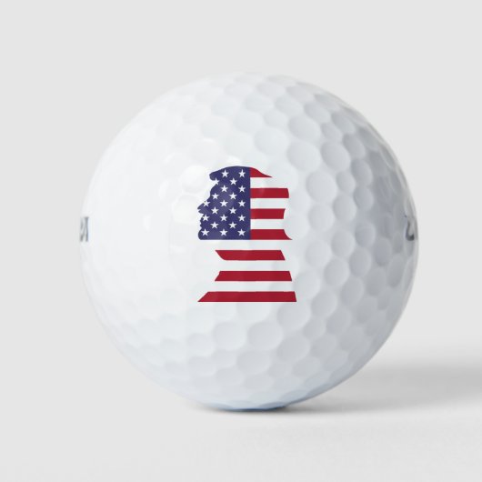 Trump en de vlag golfballen (Voorkant)