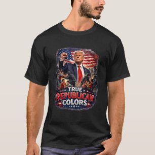 Trump en Echte Republikeinse Kleuren T-shirt