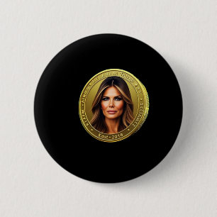 Trump en Melania Valuta Lanceert Meme Coin Trum Ronde Button 5,7 Cm