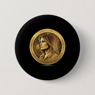 Trump en Melania Valuta Lanceert Meme Coin Trum Ronde Button 5,7 Cm