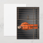 Trump en prison Carte de remerciements plat 3,5 po (Devant / Derrière)