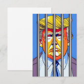 Trump en prison Carte de remerciements plat 3,5 po (Devant / Derrière)