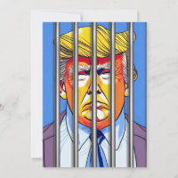 Trump en prison Carte de remerciements plat 5" x 7