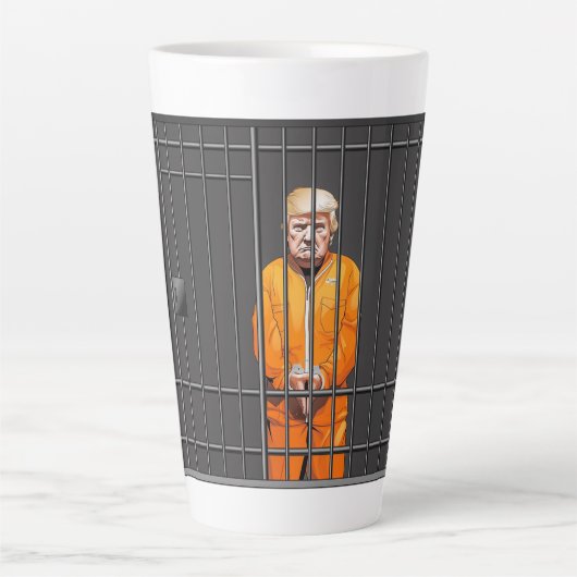 Trump en prison Latte Mug (Devant)