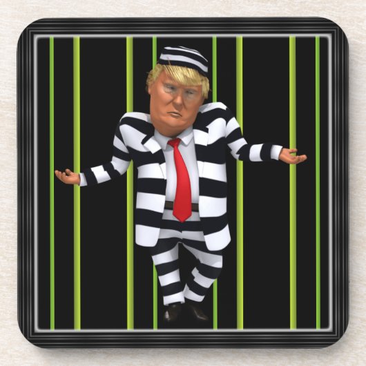 Trump en prison porte le Dessous de verre (Devant)