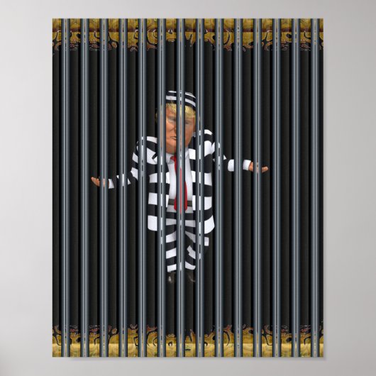 Trump en prison porte une affiche (Devant)