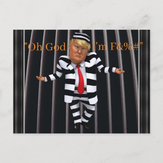Trump en prison porte une carte postale (Devant)