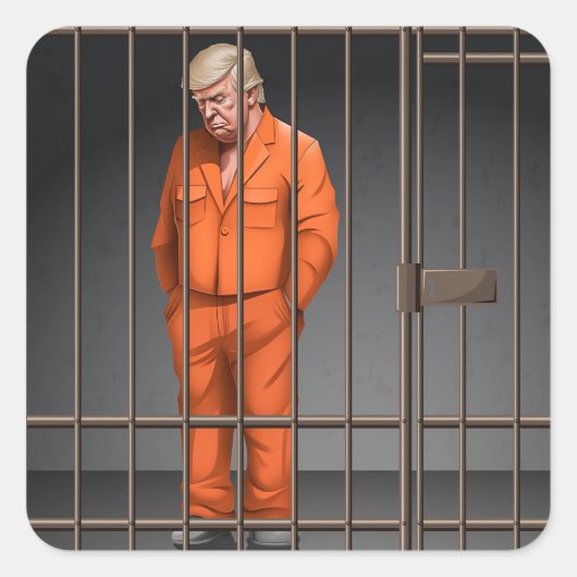 Trump en prison Stickers Carrés (Devant)