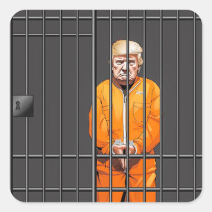 Trump en prison Stickers Carrés