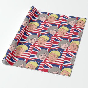 Trump en Theresa inpakpapier