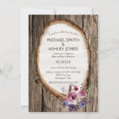 Trump en tranche d'arbre avec Faire-part de mariag (Devant)