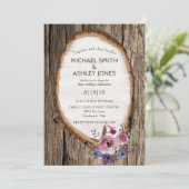 Trump en tranche d'arbre avec Faire-part de mariag (Debout devant)