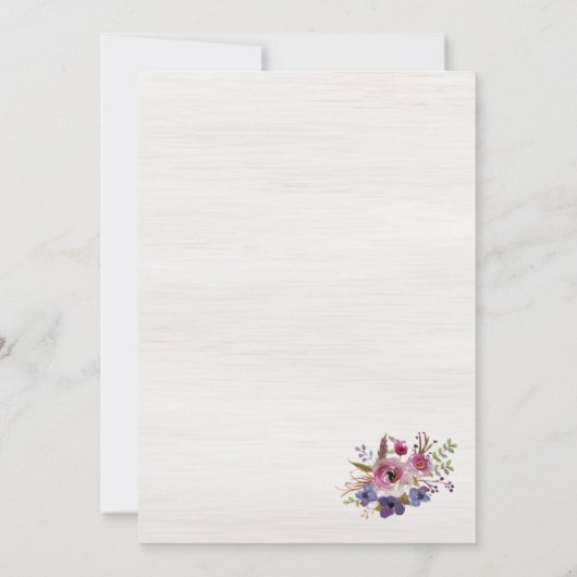 Trump en tranche d'arbre avec Faire-part de mariag (Dos)