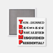 Trump en un clin d'oeil : un aimant blanc (Recto/Verso)