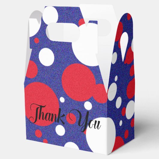 Trump Enorm Groot Stippenrood Wit Blauw Feest Bedankdoosjes (Geopend)