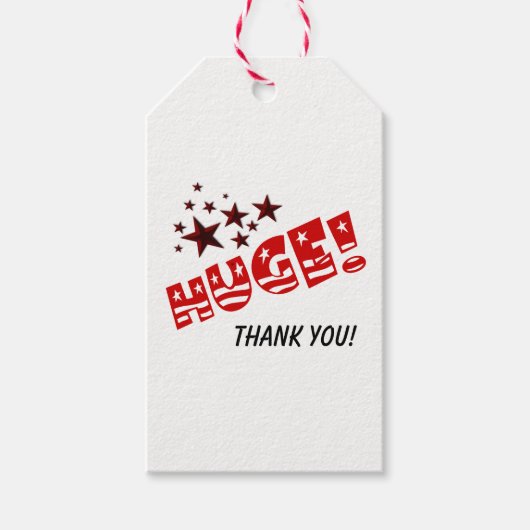 Trump ENORME feest viering dank u cadeau Labels Cadeaulabel (Voorkant)