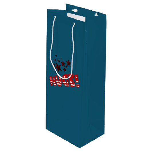 Trump ENORME feest viering wijnzak Wijn Cadeautas (Voorkant Gekanteld)