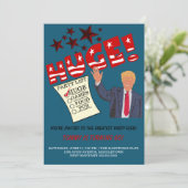 Trump ENORME Grootste Feest ooit Vier het feest Kaart (Staand voorkant)