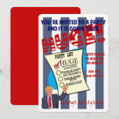 Trump ENORME Uitnodiging Voor Feestcocktailparty (Voorkant / Achterkant)