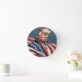Trump Epic American Flag Horloge murale (Maison)